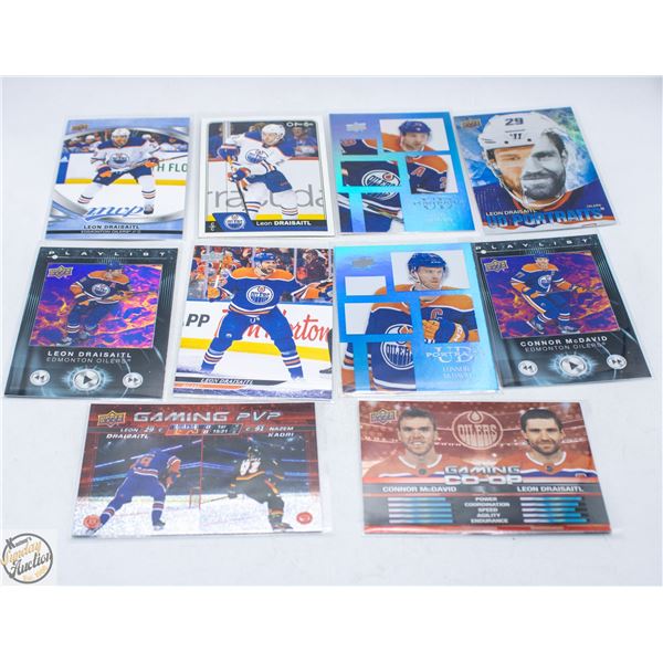 10 DRAISAITL/MCDAVID HOCKEY CARDS