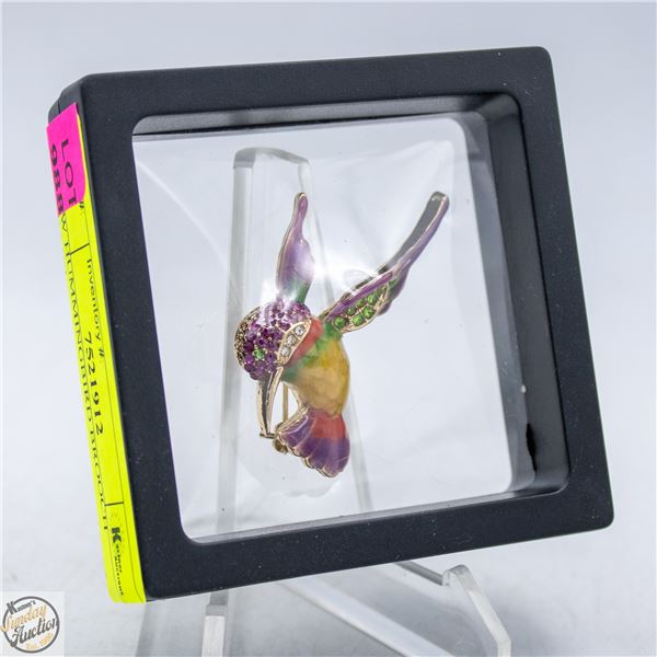 NEW HUMMINGBIRD BROOCH ENAMEL