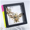Image 1 : NEW 1.65”X2.28” DOUBLE BEE BROOCH WITH PEARL