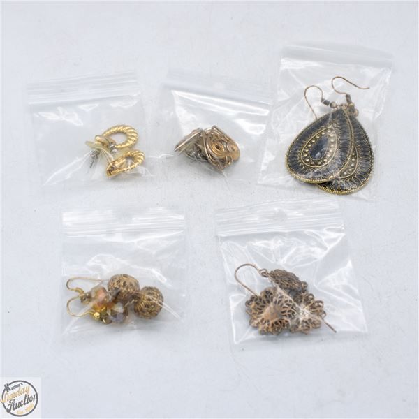 LOT OF 4 PAIRS OF VINTAGE EARRINGS