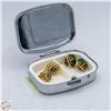 Image 1 : VINTAGE BE HAPPY PILL CASE W/ 2 PAIRS OF VINTAGE