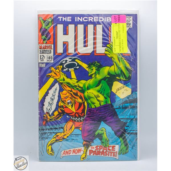 INCREDIBLE HULK #103. 12 CENT EARLY HULK