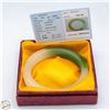 Image 1 : #4202-LIGHT EMERALD GREEN JADE BANGLE WITH