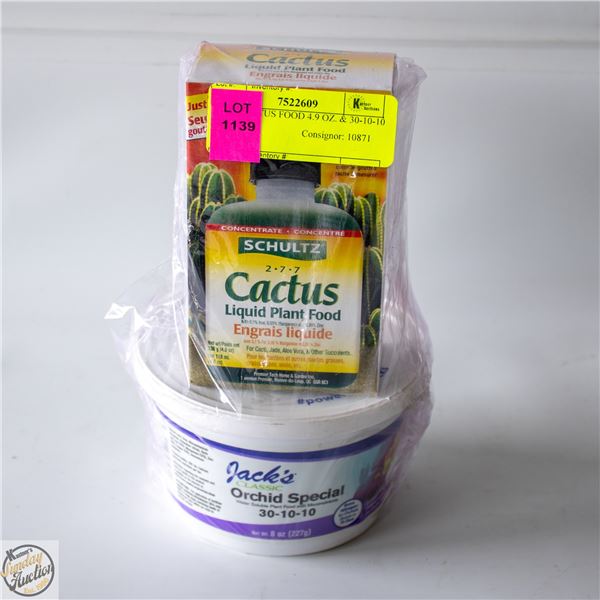 2-7-7 CACTUS FOOD 4.9 OZ. & 30-10-10 ORCHID