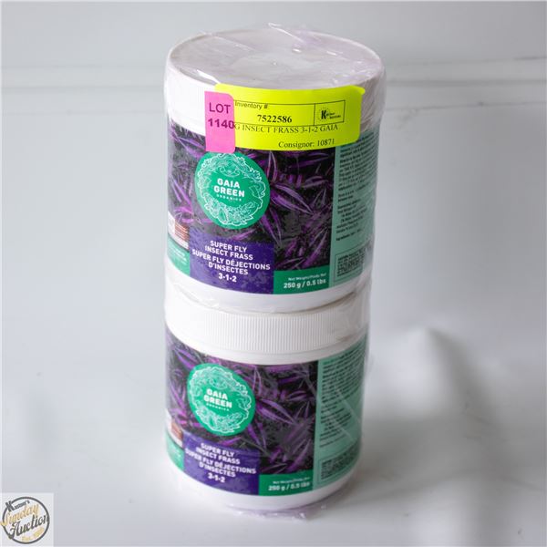 2 @ 250 G INSECT FRASS 3-1-2 GAIA GREEN