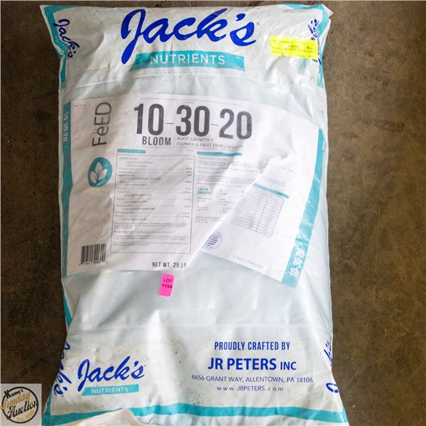 25 LBS JACK’S 10-30-20 NUTRIENTS BLOOM