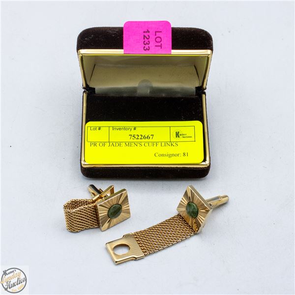 PR OF JADE MEN'S CUFF LINKS