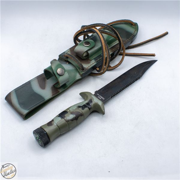 GUTMANN EXPLORER CAMO KNIFE AND SHEATH/