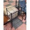 Image 1 : 3 TIER BLACK METAL STORAGE SHELF H-30.5"