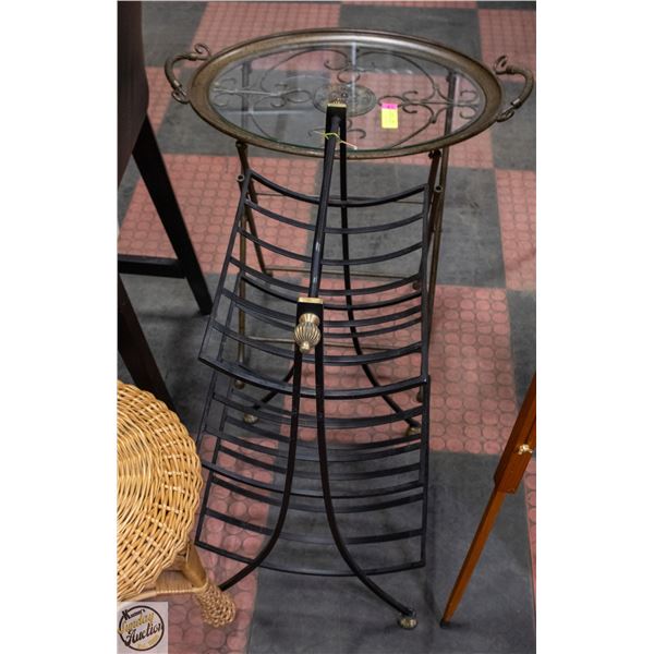 3 TIER METAL MAGAZINE RACK H-29"