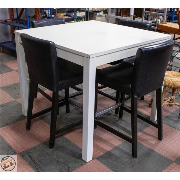 PUB HEIGHT TABLE H-37.5" WITH 4 CHAIRS