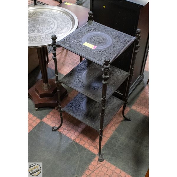 ORNATE ANTIQUE STYLE METAL STAND H-31"