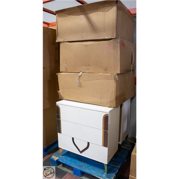 PALLET OF FREIGHT CLAIM NIGHTSTANDS