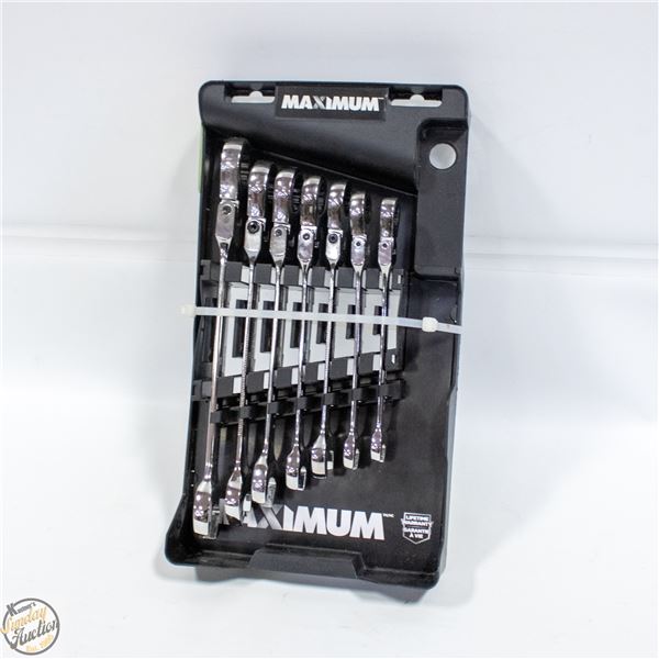 MAXIMUM FLEXHEAD RATCHETING WRENCH SET SAE
