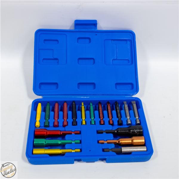 NEW 18PC PROFESSIONAL COLOURED DRIVER BIT KIT