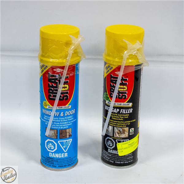 2 NEW CANS OF GREAT STUFF GAP FILLER
