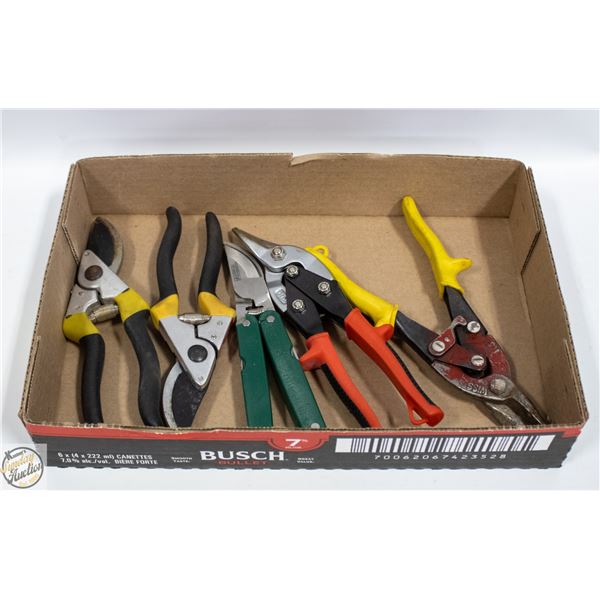 TIN SNIPS AND GARDEN SHEARS