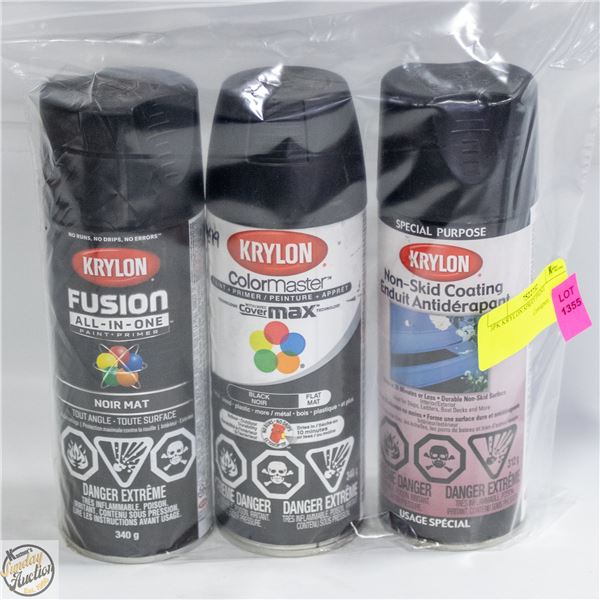 3PK KRYLON SPRAY PAINT