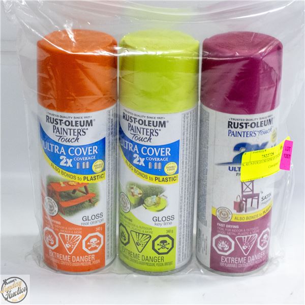 3PK RUSTOLEUM SPRAY PAINT