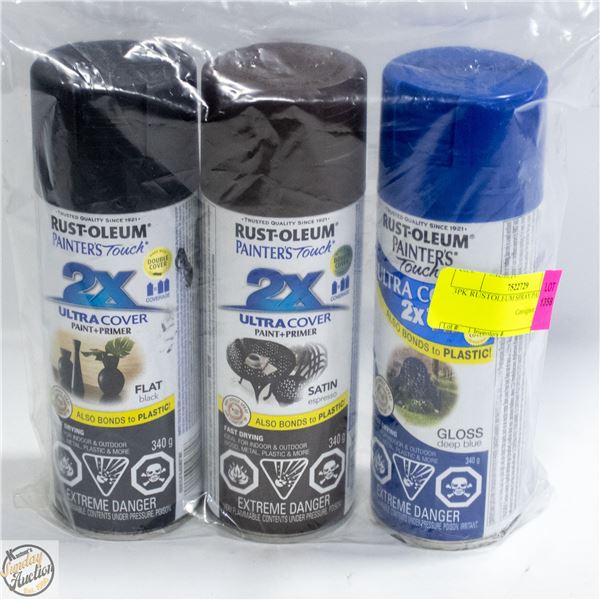 3PK RUSTOLEUM SPRAY PAINT