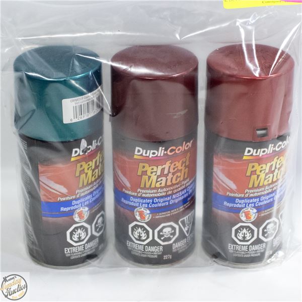 3PK DUPLICOLOR SPRAY PAINT