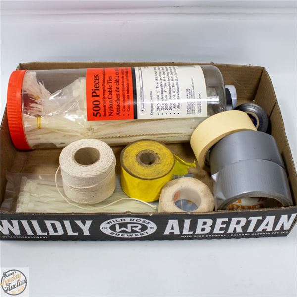 NYLON CABLE TIES AND SURPLUS TAPE