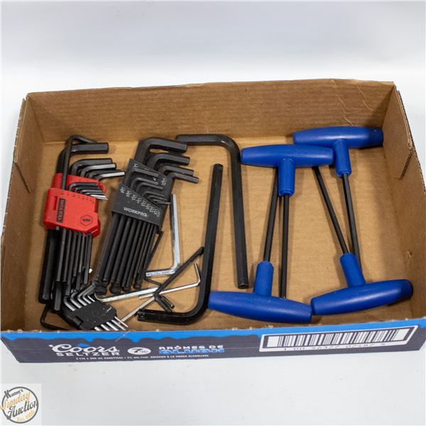 FLAT OF HEX KEYS AND SETS AND TOOLS