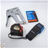 Image 1 : STAPLEGUN W/STAPLE PKG/STUD FINDER/TAPE MEASURE