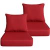 Image 1 : BRAND NEW 2 22X24" DEEP SEAT PATIO CUSHIONS CHILI