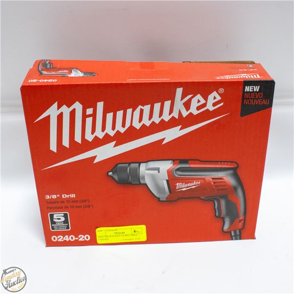 NEW MILWAUKEE 3/8 PRO DRILL CORDED