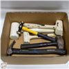 Image 1 : BOXW/ 6 HAMMERS: SLEDGE, COMPOSITE, CARPENTER.
