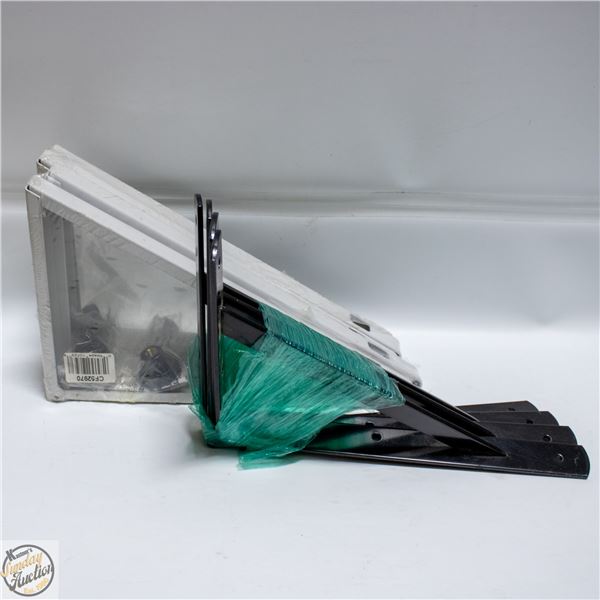 BOX W/ 8 NEW 12" BRACKET SUPPORTS