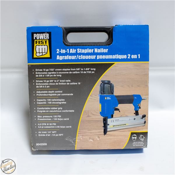 NEW POWERFIST 2 IN 1 STAPLER/ NAILER