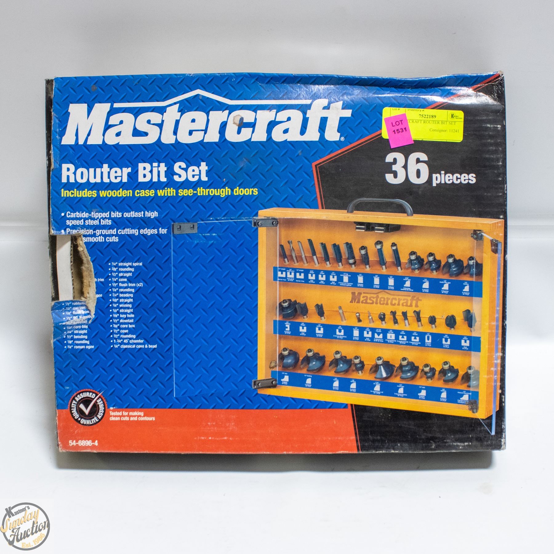 Mastercraft Router Bits Kit MASTERCRAFT ROUTER BIT SET - Kastner Auctions