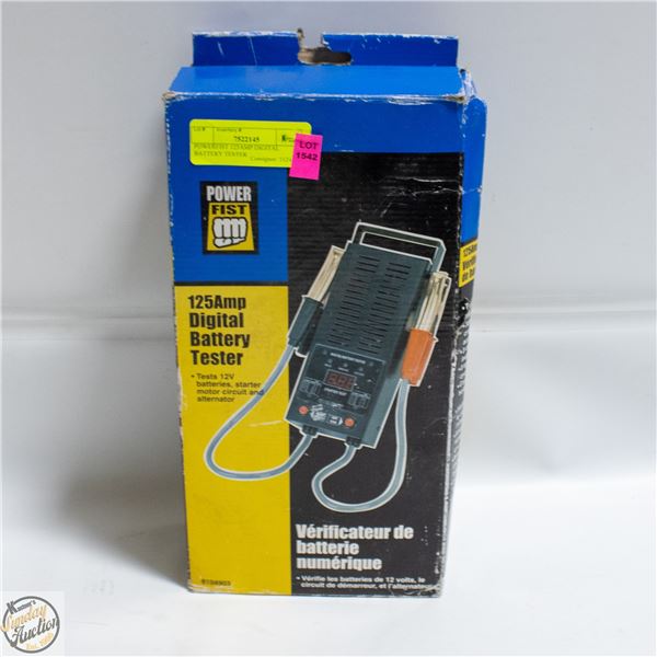 POWERFIST 125AMP DIGITAL BATTERY TESTER