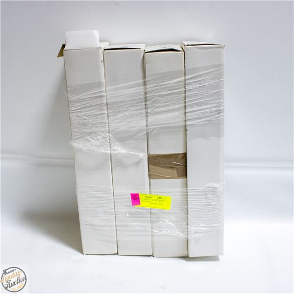 FOUR NEW 3 LIGHT VANITY LIGHT FIXTURE. SIZE 14"X2