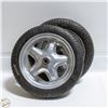 Image 1 : TWO 15" FLAT-FREE TIRES ON RIMS