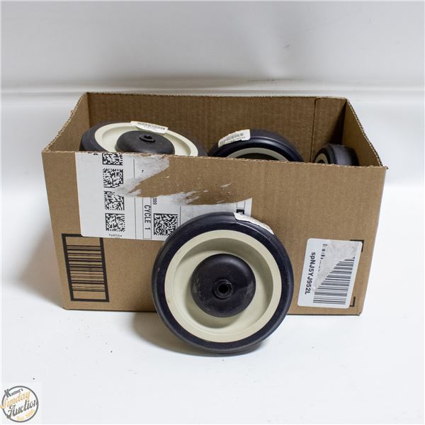 BOX W/10 5" UNIVERSAL POLYURETHANE CART WHEELS