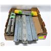 Image 1 : FLAT OF EXTENSION DRAWER SLIDES - MOST ARE NEW