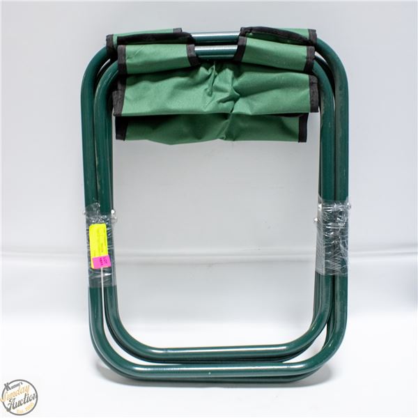 TWO 16" TALL GARDEN STOOLS