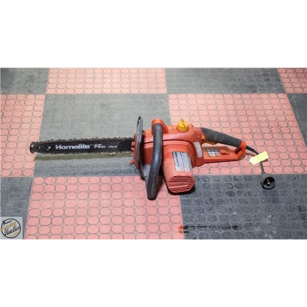 HOMELITE 14" ELECTRIC CHAINSAW
