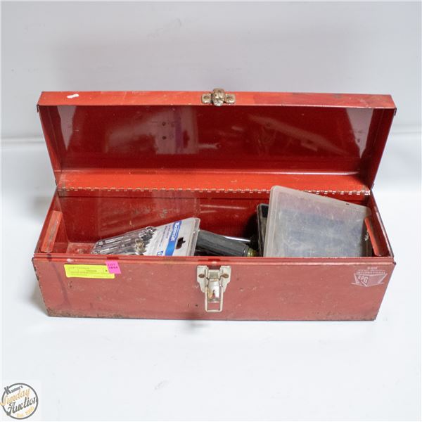 METAL INTERNATIONAL TOOLBOX W/CONTENTS