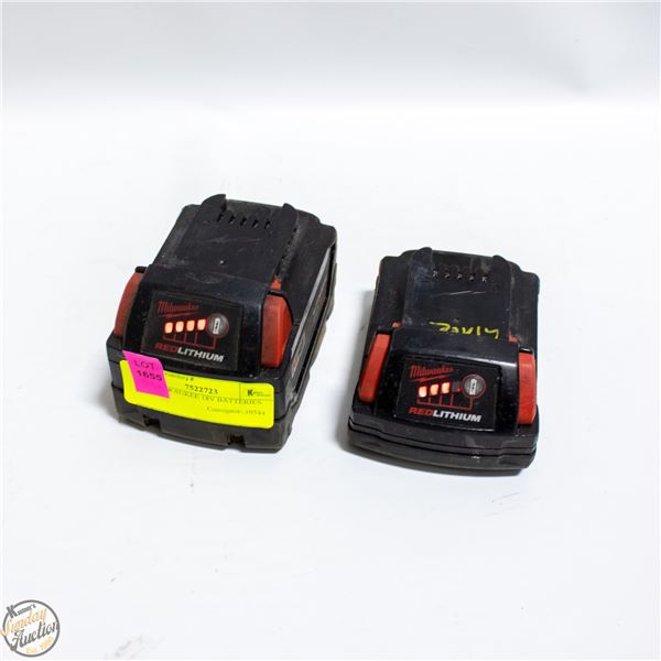 2PK MILWAUKEE 18V BATTERIES