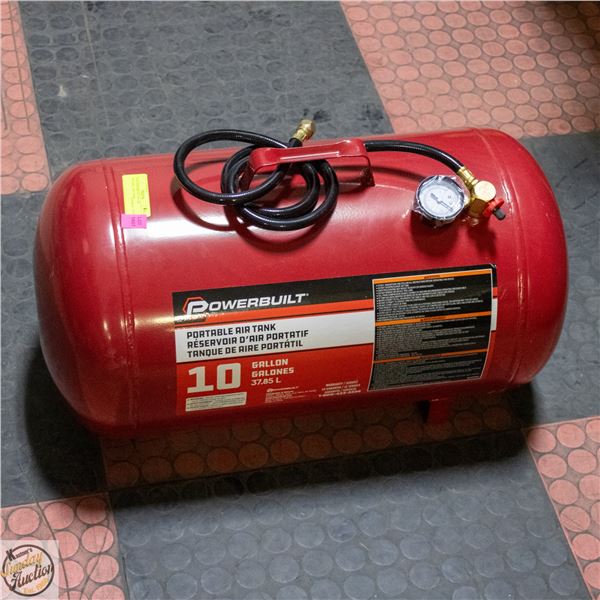 NEW POWERBUILT 10 GAL PORTABLE AIR TANK