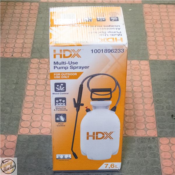 NEW HDX MULTI-USE PUMP SPRAYER 7.6L ADJUSTABLE