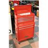 Image 1 : UNUSED RED METAL 2PC ROLLING TOOLBOX WITH KEYS
