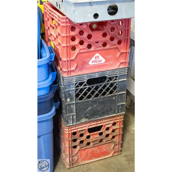 3 MILK CRATES