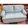 Image 1 : LIGHT BLUE MICROFIBER LOVESEAT