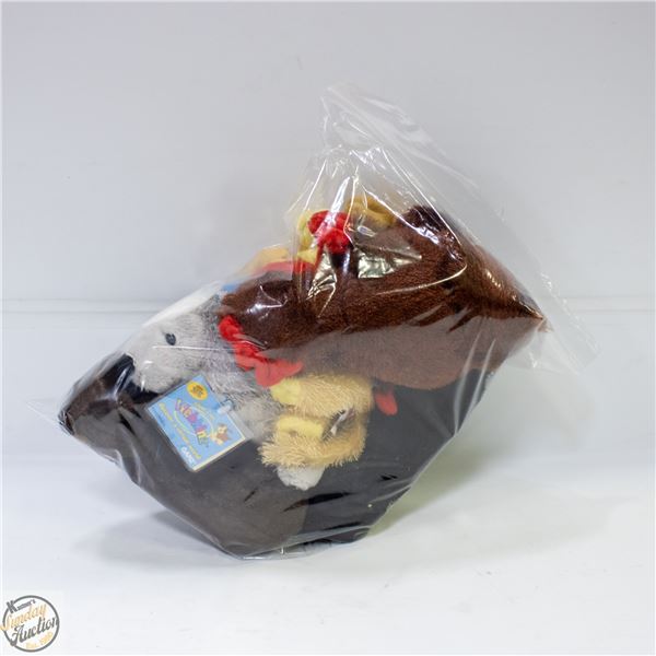 5 NEW OLD STOCK WEBKINS STUFFIES WITH ONLINE CODES