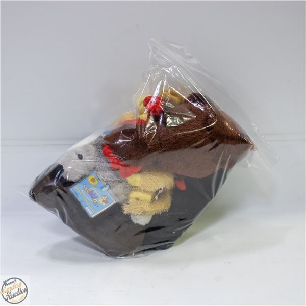 5 NEW OLD STOCK WEBKINS STUFFIES WITH ONLINE CODES